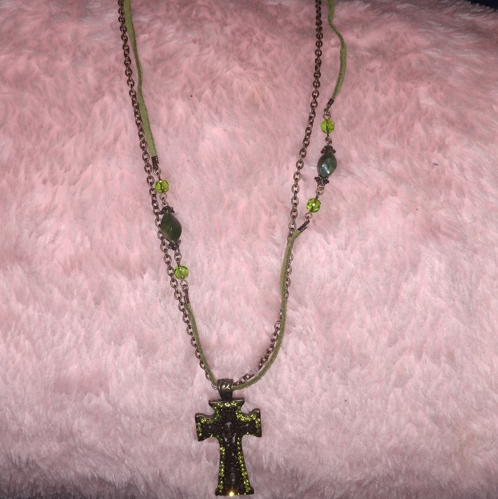 Green colored cross